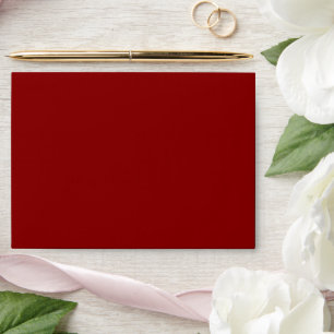 Dark Red Solid Color Envelope