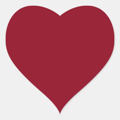 Dark red solid color heart sticker