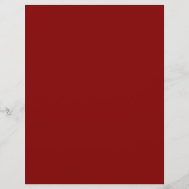 Dark Red (solid color)  Letterhead (Front)
