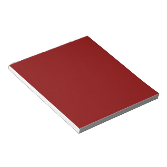 Dark Red Solid Color Notepad (Angled)