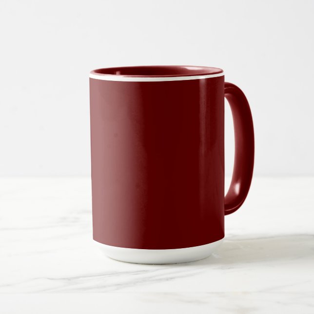 Dark Red, solid magenta color, Mug (Front Right)