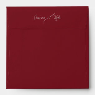 Dark Red solid Stationery Colored Envelope