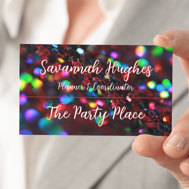 Dark Red Sparkling Business Card (Creator Uploaded)