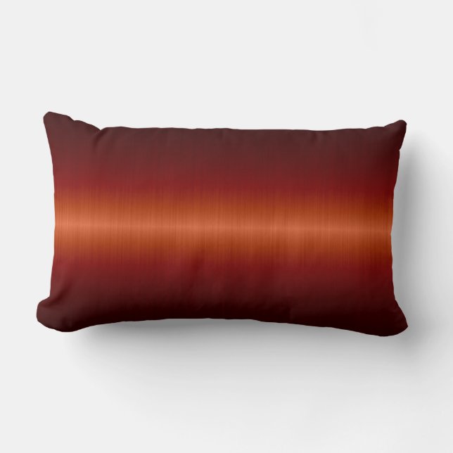 Dark Red Stainless Steel Metal Lumbar Pillow (Front)