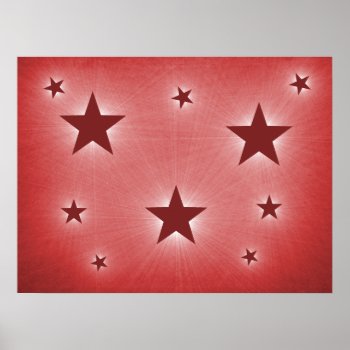 Dark Red Stars In The Night Sky Poster by Superstarbing at Zazzle