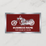 Dark Red Steel Motorbike Motorcycle Mechanic Business Card