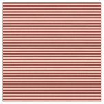 [ Thumbnail: Dark Red & Tan Colored Stripes Fabric ]
