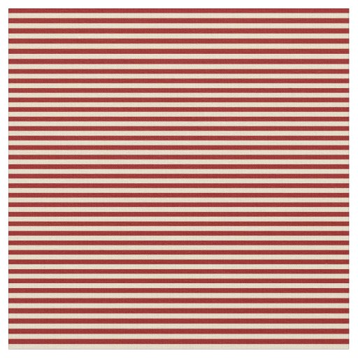 Dark Red & Tan Colored Stripes Fabric