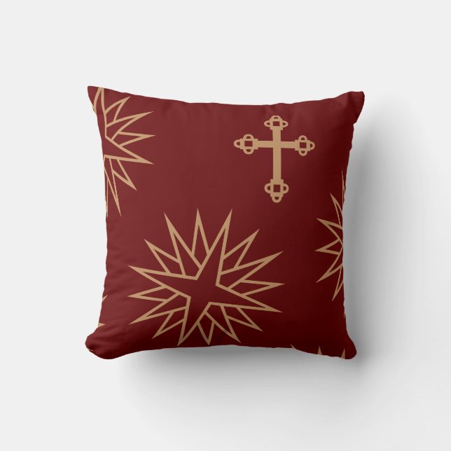 Dark Red Throw Pillow (Front)