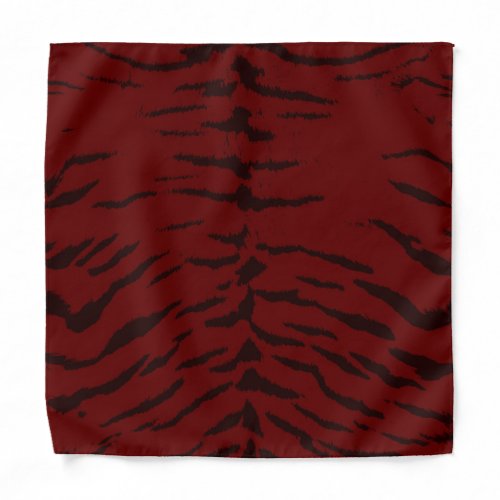 Dark Red Tiger Digital Print Bandana