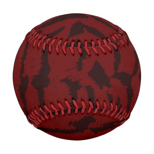 Dark Red Tiger Digital Print Baseball