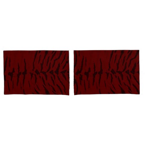 Dark Red Tiger Digital Print Pillow Case