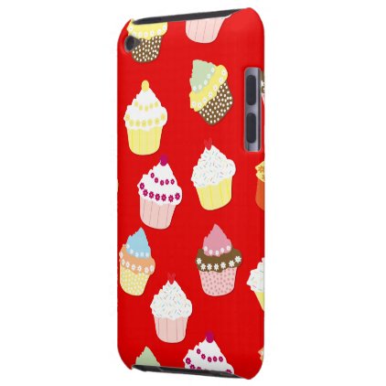 Dark Red Valentines Cup Cakes iPod Touch Cover