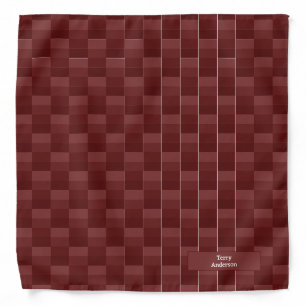 Dark Red Velvet Shades Pocket Square Bandana