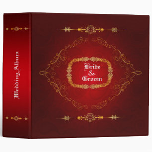 Dark Red  Wedding Album 3 Ring Binder