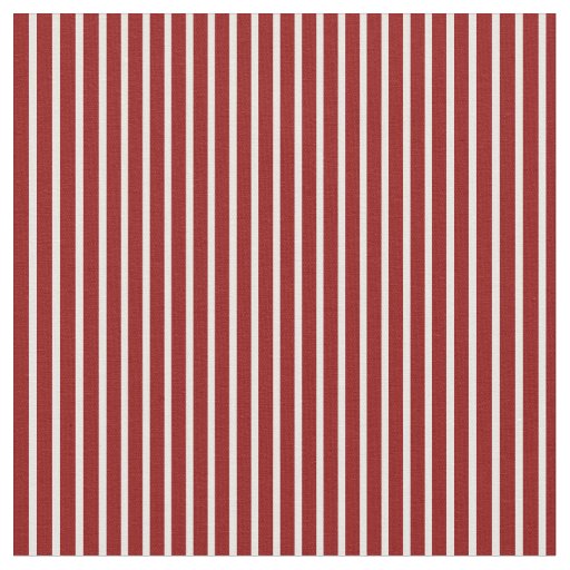 Dark Red & White Lined/Striped Pattern Fabric