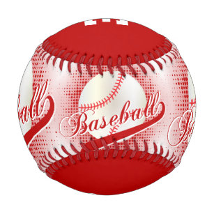 Dark Red   White Retro Baseball Sports