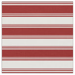 [ Thumbnail: Dark Red & White Striped/Lined Pattern Fabric ]