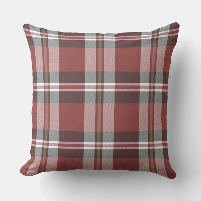 Dark Red Wine Throw Pillow (Front)
