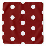 Dark Red with White Dot Accent Stylish Large Bandana