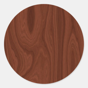 Dark Red Wood Texture Classic Round Sticker