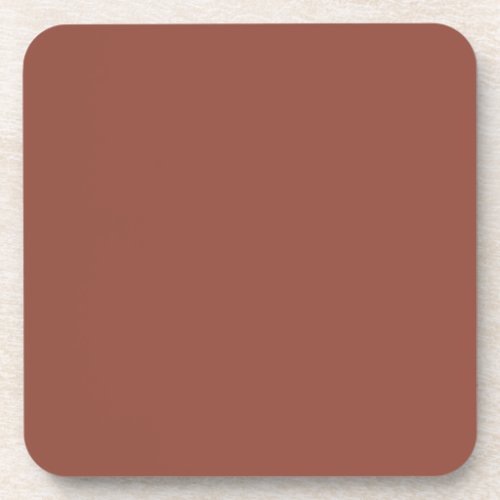 Dark Reddish Brown Solid Color Pairs SW 7598 Beverage Coaster