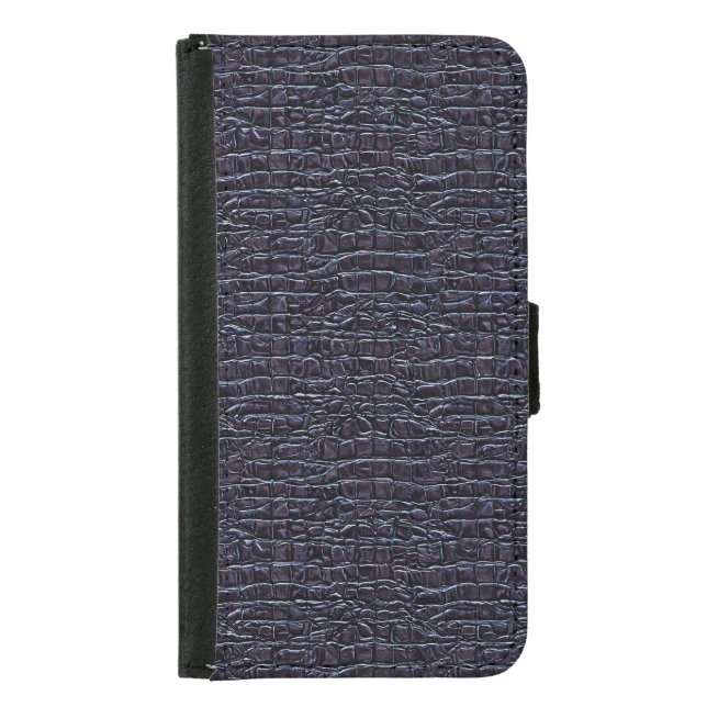 Dark Reptilian-Style Pattern Design Samsung Galaxy Wallet Case (Front)