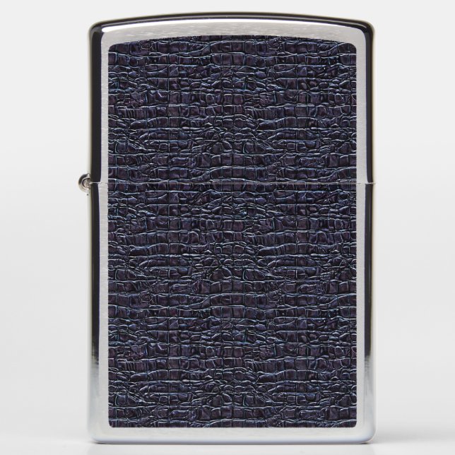 Dark Reptilian-Style Pattern Design Zippo Lighter (Front)