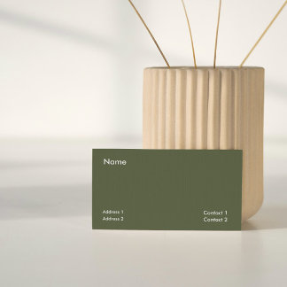 dark rich green - minimalist business card