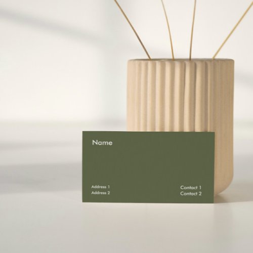 dark rich green _ minimalist business card