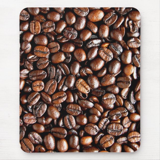 Dark Roasted Coffee Beans Mouse Pad (Front)
