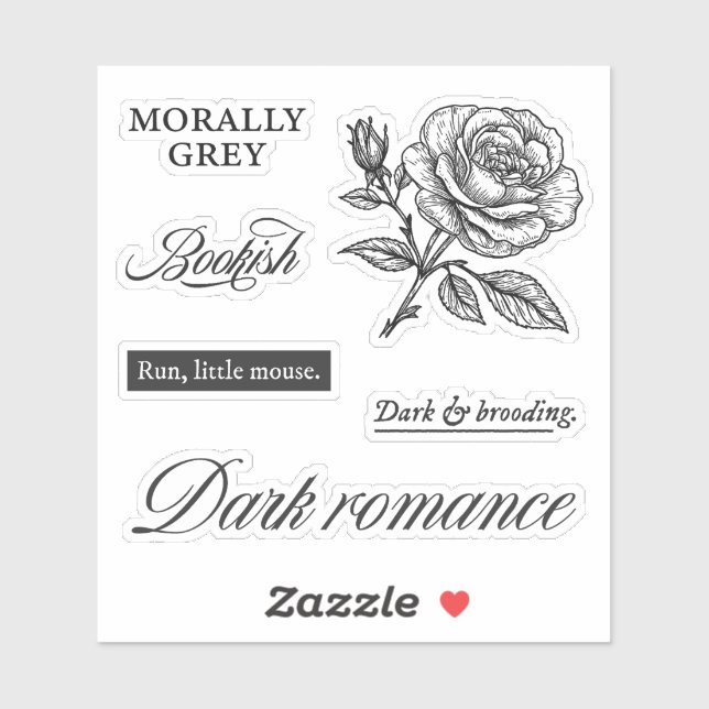 Dark romance aesthetic sticker (Sheet)