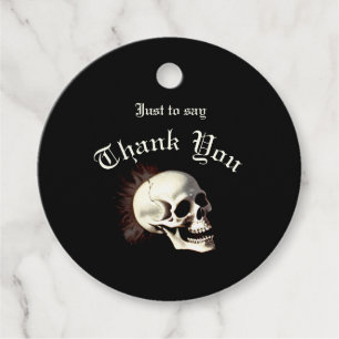 Dark Romance and Macabre Gothic Halloween Party Favor Tags