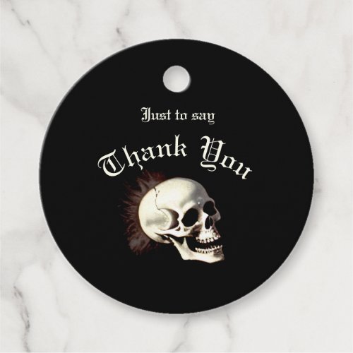 Dark Romance and Macabre Gothic Halloween Party Favor Tags