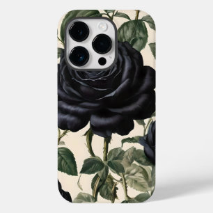 **"Dark Romance: Black Vintage Provincial Roses"** Case-Mate iPhone 14 Pro Case
