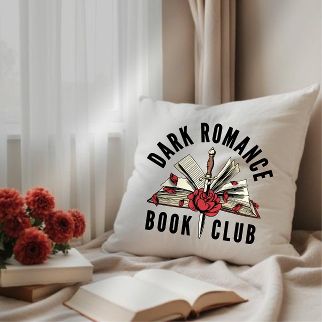 Dark Romance Book Lover Gift  Throw Pillow (Creator Uploaded)