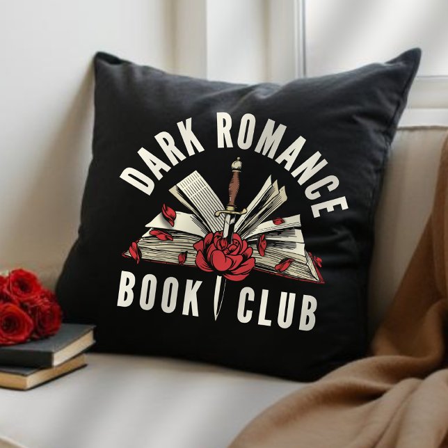 Dark Romance Book Lover Gift  Throw Pillow (Creator Uploaded)