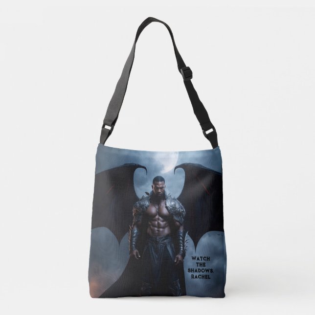 Dark Romance Gorgeous Vampire Add Name Gift Crossbody Bag (Back)