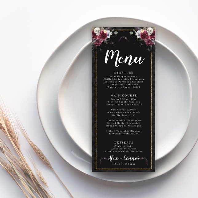 Dark Romance Gothic Wedding Menu (Creator Uploaded)