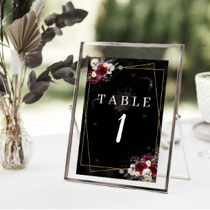 Dark Romance Gothic Wedding Table Numbers