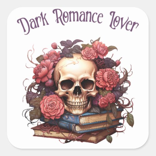 Dark Romance Lover Square Sticker