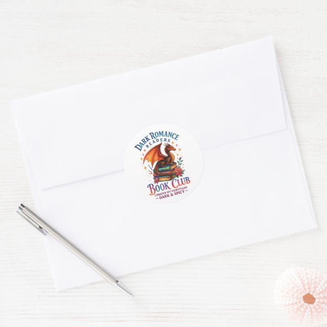 Dark Romance Readers....  Classic Round Sticker (Envelope)
