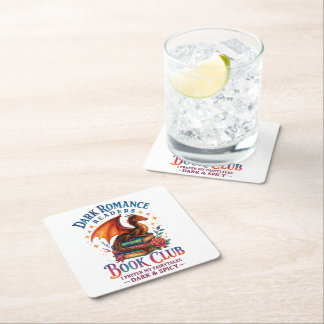 Dark Romance Readers....  Square Paper Coaster