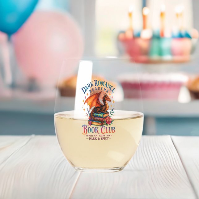 Dark Romance Readers....  Stemless Wine Glass (Insitu (Baby Shower))