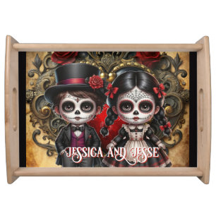 Dark Romance Sugar Skulls_Puppy Love Serving Tray