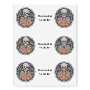 Dark Romance This Book Is To Die For Temporary Tattoos