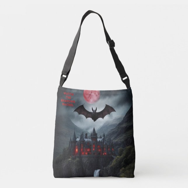 Dark Romance Vampire Book Club Add Name Gift Crossbody Bag (Back)