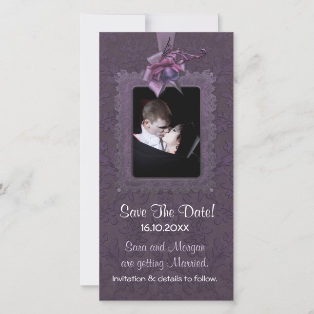 Dark Romance Wedding Save the Date (Front)