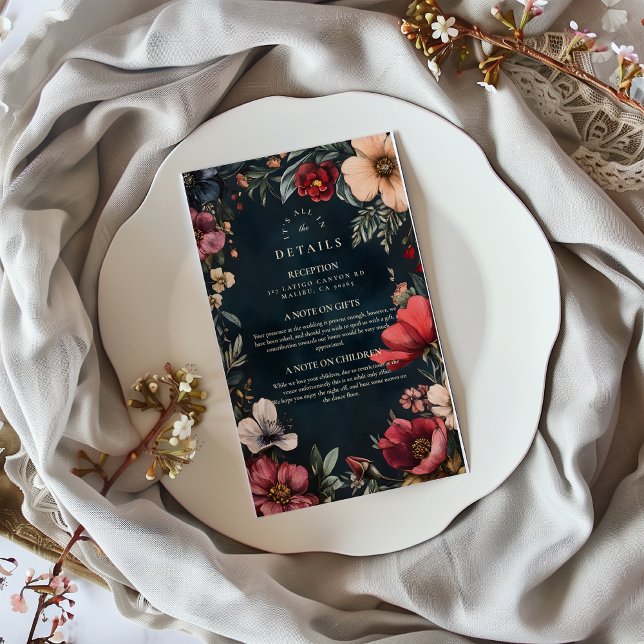 Dark Romance Wedding Theme Enclosure Card (Creator Uploaded)