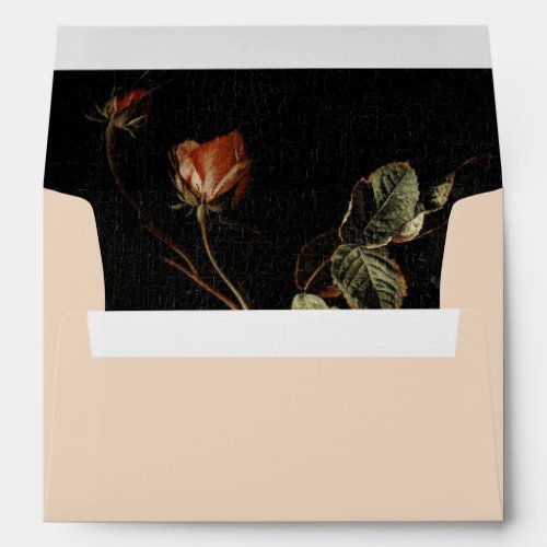 Dark Romantic Floral Dutch Master Painted Roses Envelope